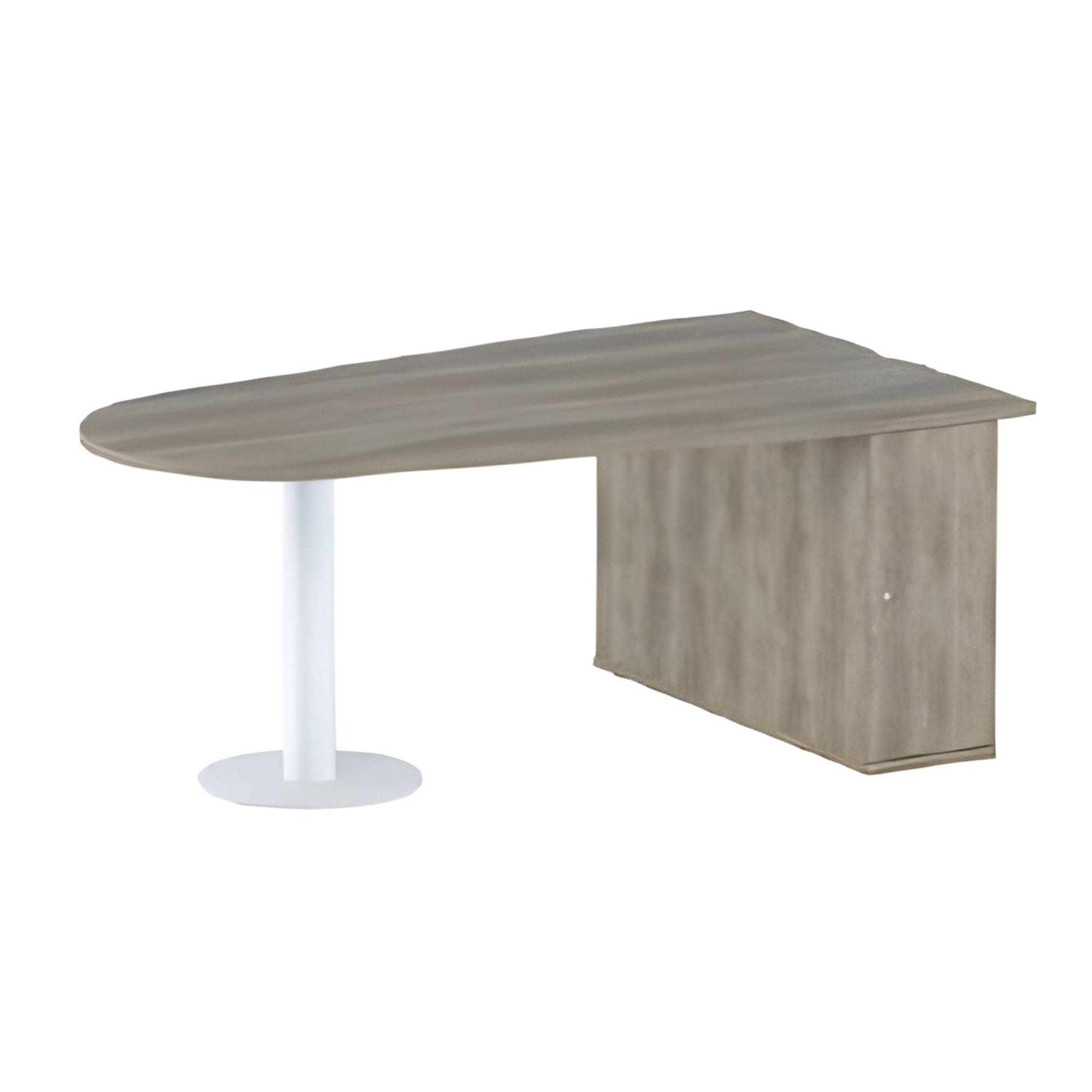 .Pear Shaped AV Conference Table - Desk Height