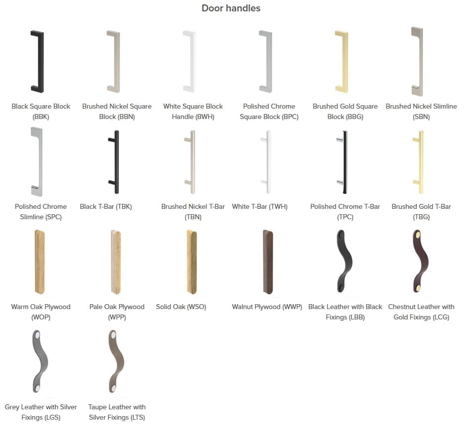 Desk Height Storage - Door Handles