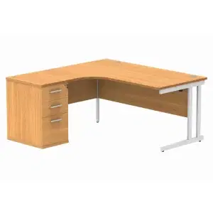 Office Basics - Desk High Pedestal (600mm Deep Pedestal) Left Hand
